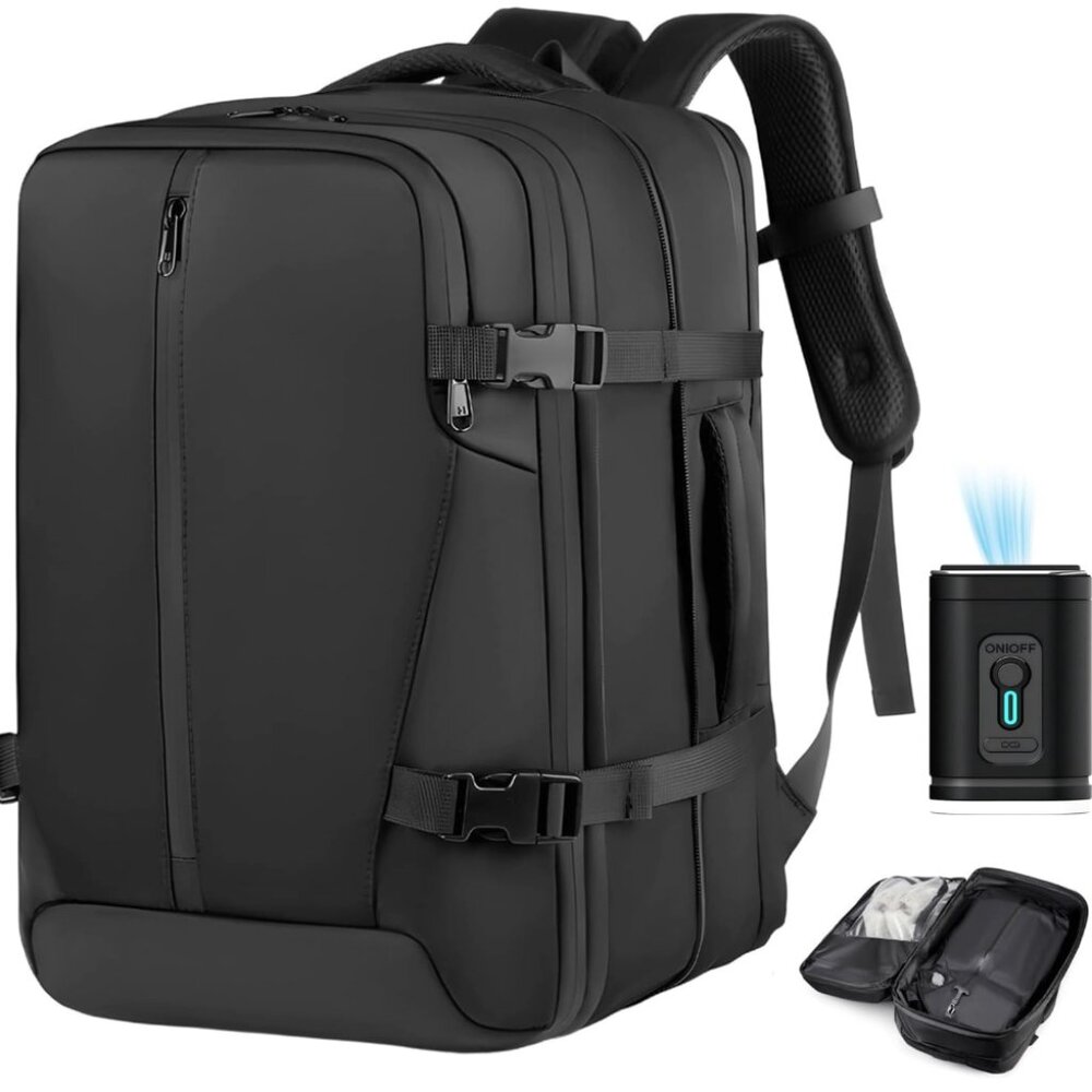 Vacuum Seal Backpack Travel with Pump, Expandable Vacuum Backpack with Air Compr